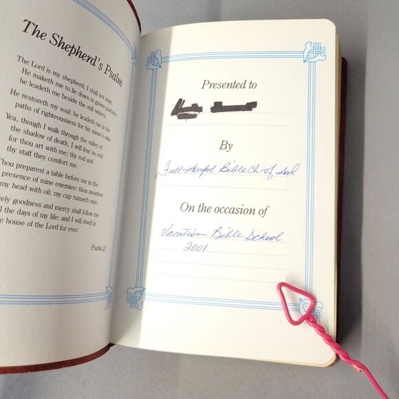 The Holy Bible KJV Old & New Testament Book Red 1989 Words Of Christ In Red - Picture 4 of 15